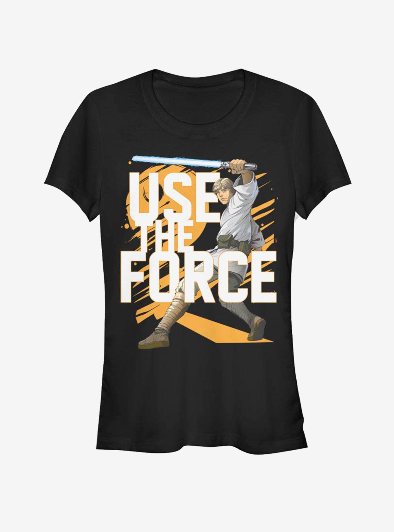 Star Wars Force Stack Luke Girls T-Shirt, BLACK, hi-res