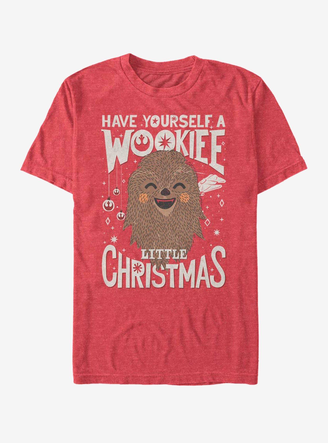 Star Wars Wookiee Christmas T-Shirt, RED HTR, hi-res