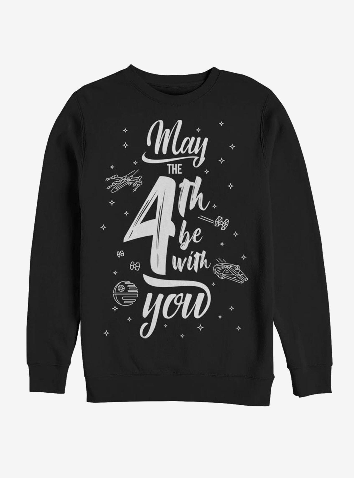 Star Wars Space Text May Fourth Sweatshirt, , hi-res