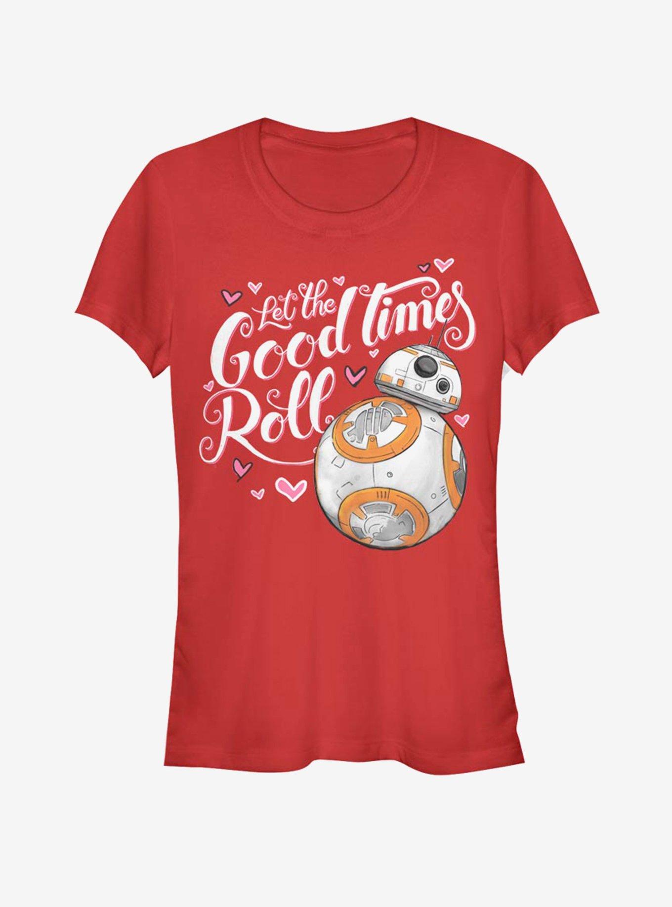 Star Wars Episode VII The Force Awakens BB-8 Good Times Heart Girls T-Shirt, , hi-res