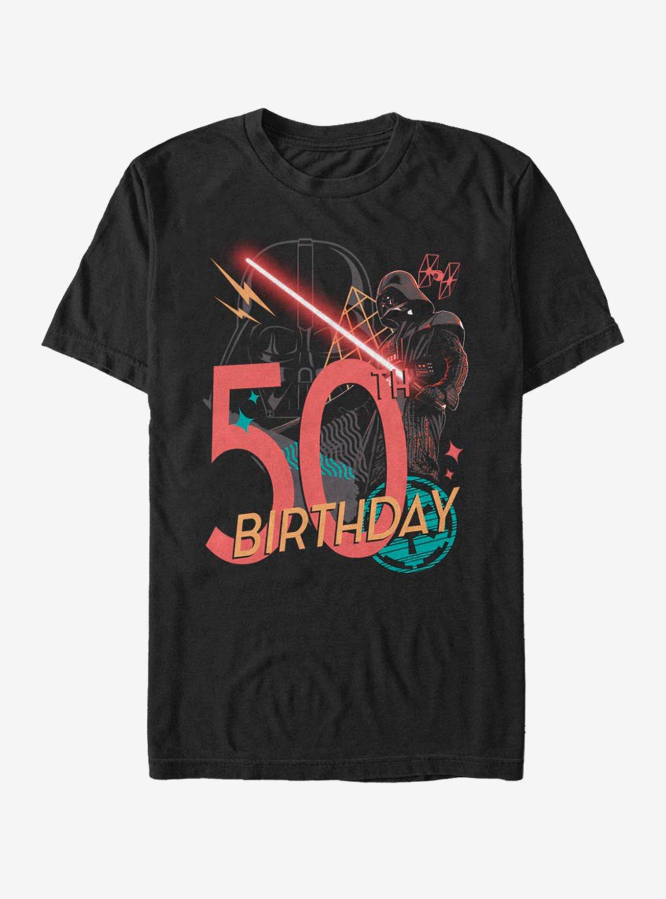 Star Wars Vader 50th B-Day T-Shirt, BLACK, hi-res