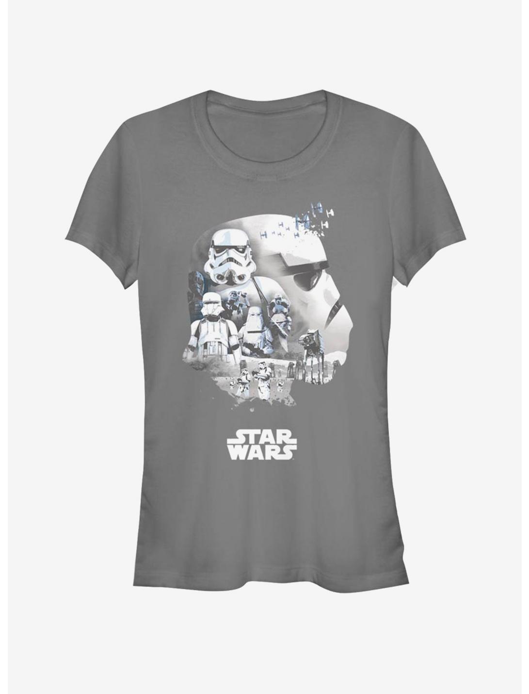 Star Wars Trooper Head Fill Girls T-Shirt, CHARCOAL, hi-res