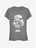 Star Wars Trooper Head Fill Girls T-Shirt, CHARCOAL, hi-res