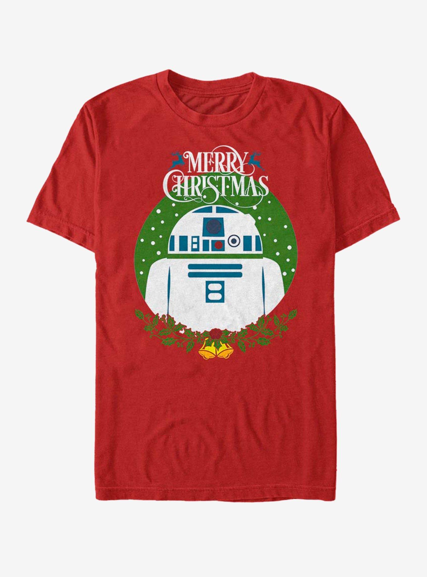 Star Wars R2D2 Wreath T-Shirt, RED, hi-res