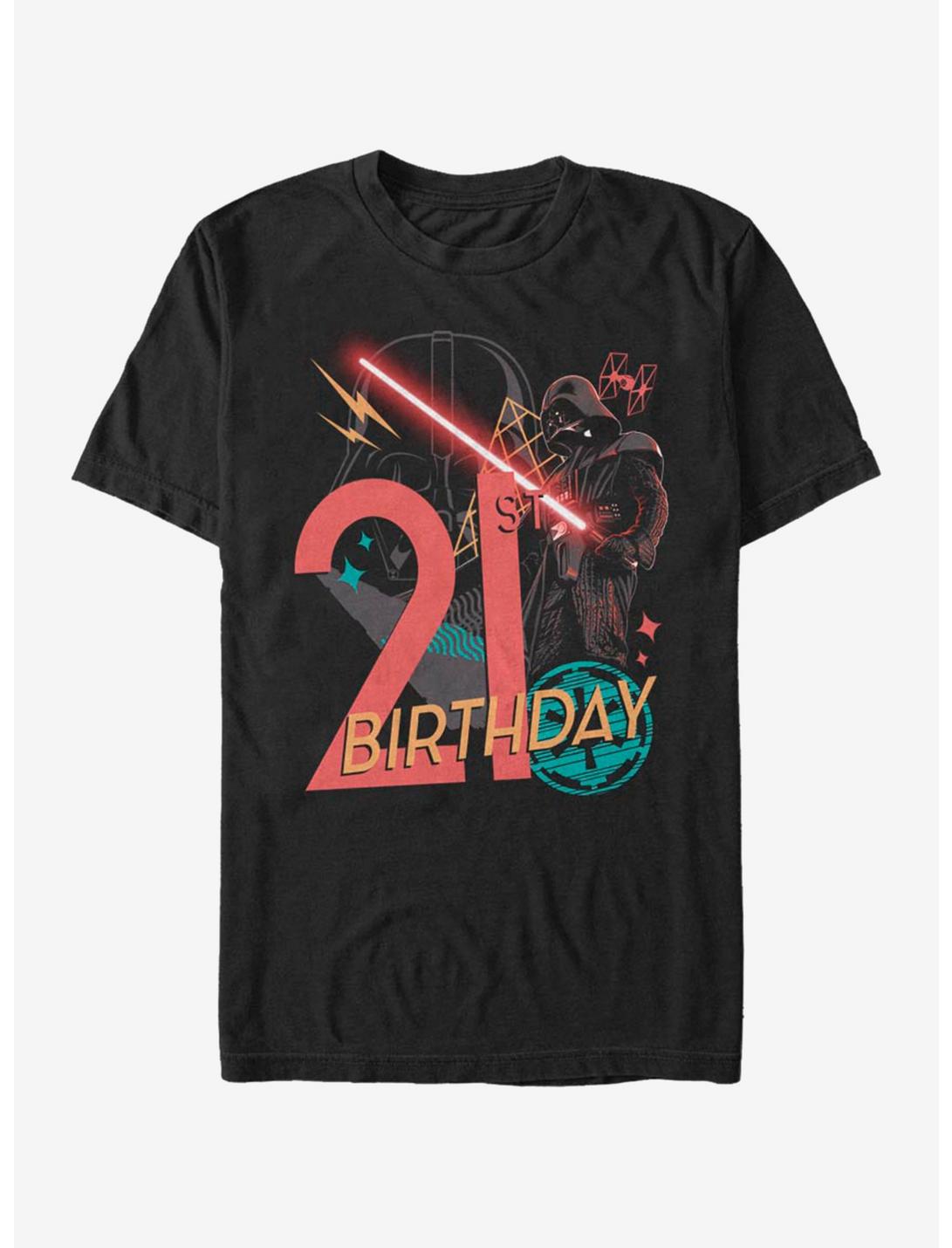 Star Wars Vader 21st B-Day T-Shirt, BLACK, hi-res
