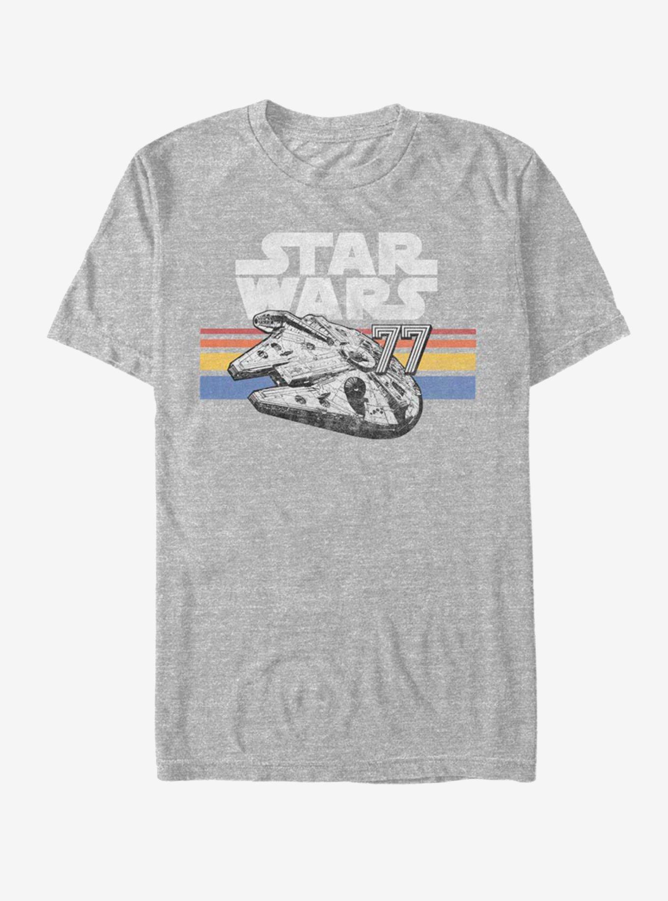 Star Wars Vintage Falcon Stripes T-Shirt, ATH HTR, hi-res