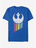 Star Wars Rainbow Rebel Logo T-Shirt, ROYAL, hi-res