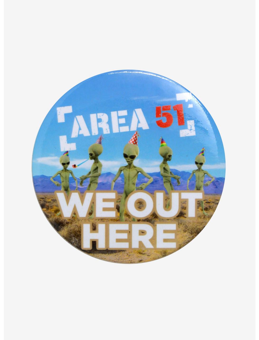 Alien Area 51 We Out Here Button, , hi-res