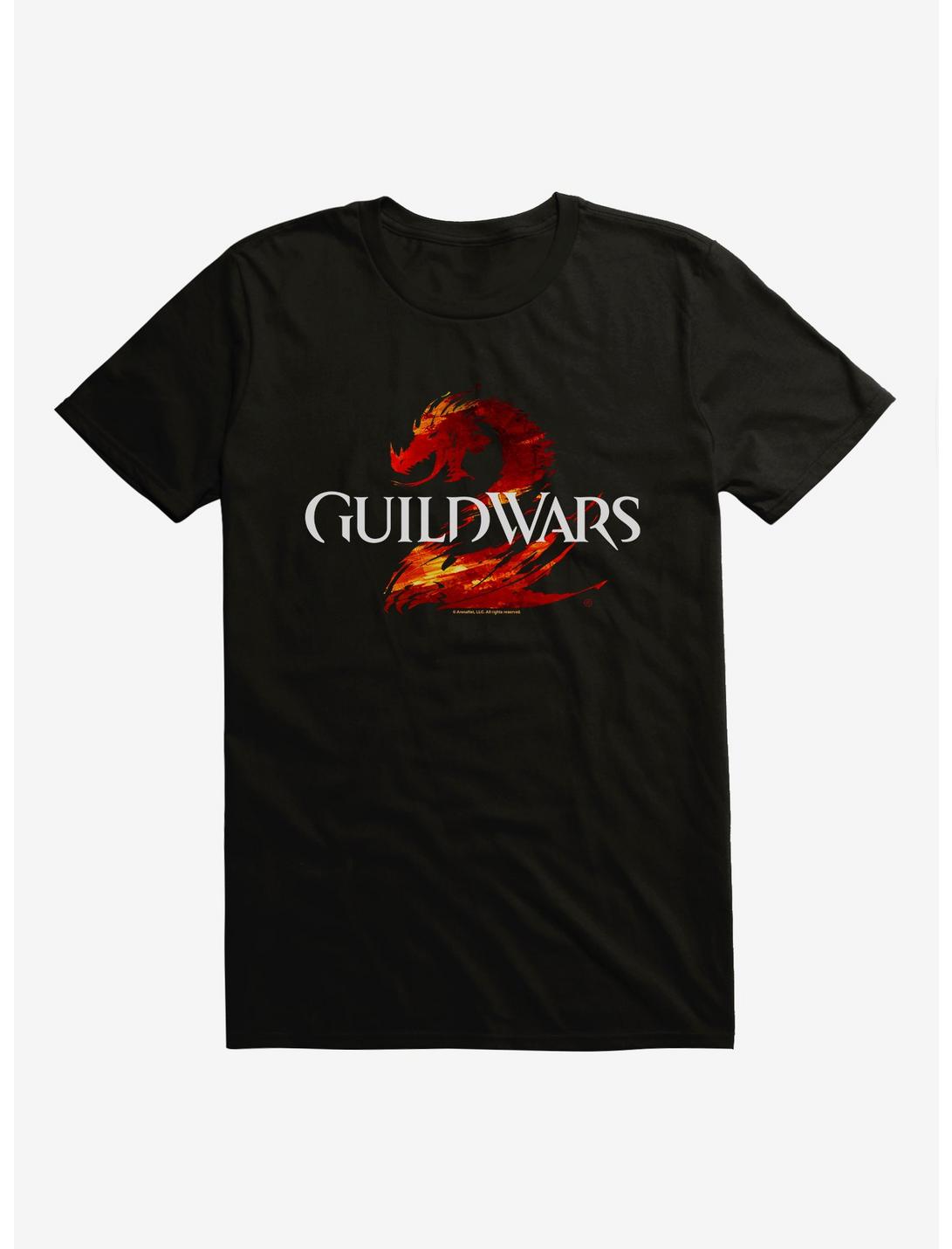 Guild Wars 2 Classic Dragon Logo T-Shirt, BLACK, hi-res