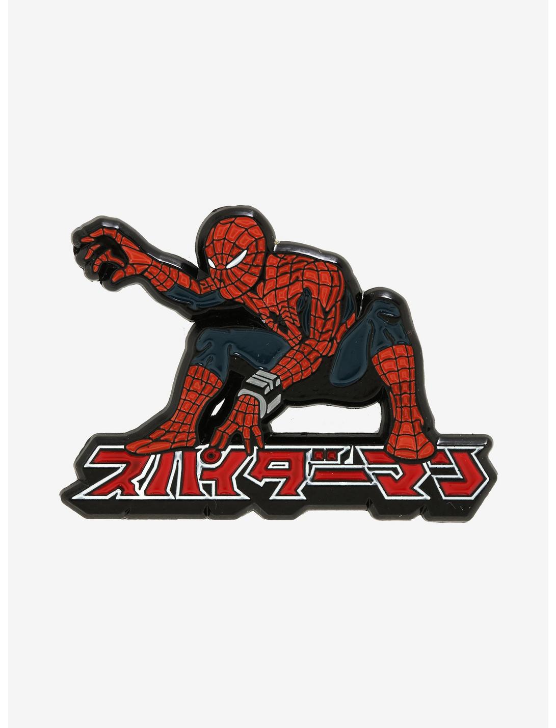 Marvel Spider-Man '80s Japanese Enamel Pin, , hi-res