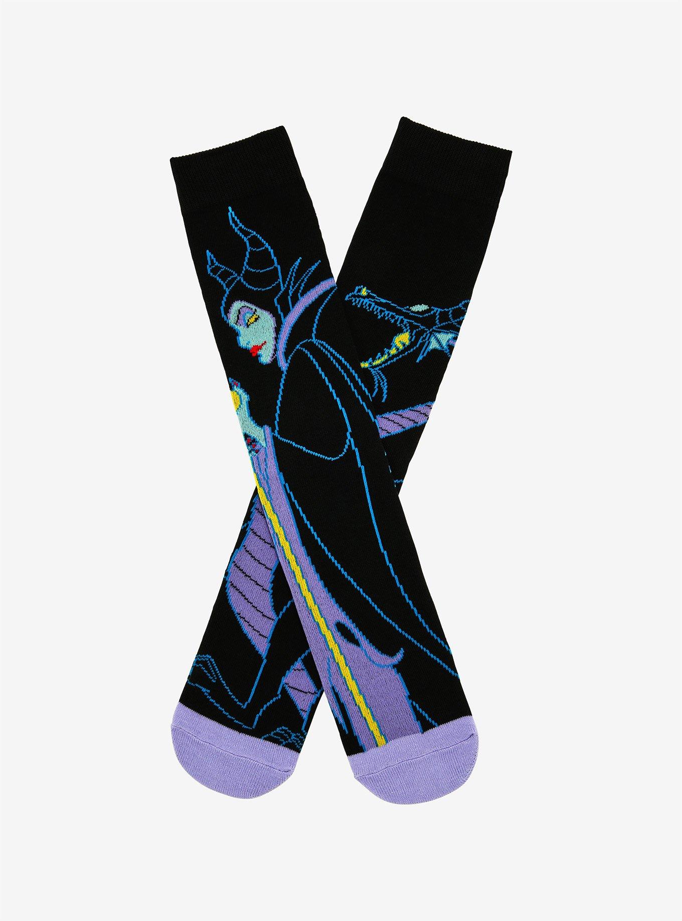 Disney Villains Maleficent & Dragon Crew Socks - BoxLunch Exclusive, , hi-res