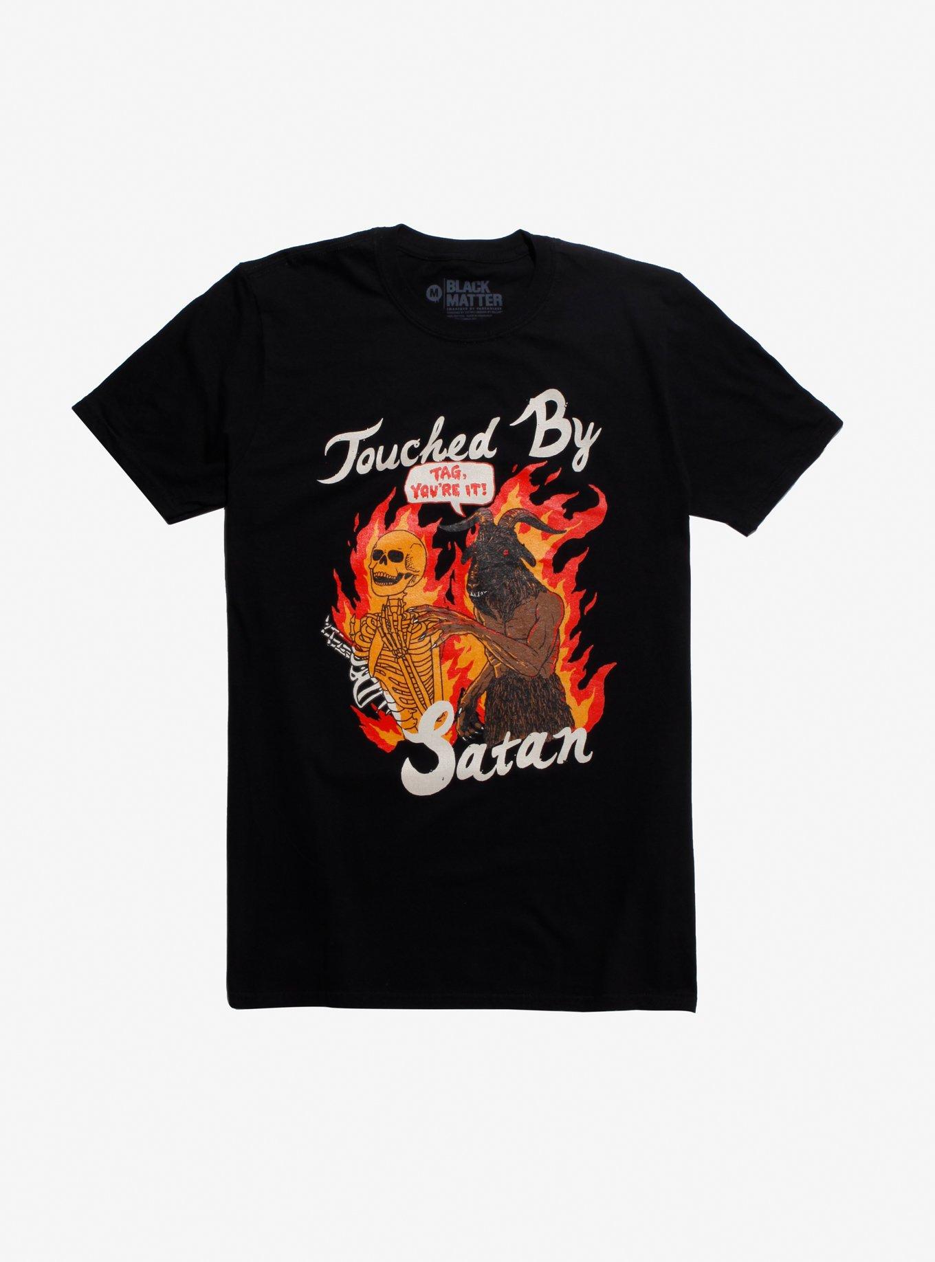 Touched By Satan T-Shirt By Hillary White, BLACK, hi-res