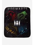 Harry Potter Hogwarts Houses Crest Plush Throw Blanket, , hi-res
