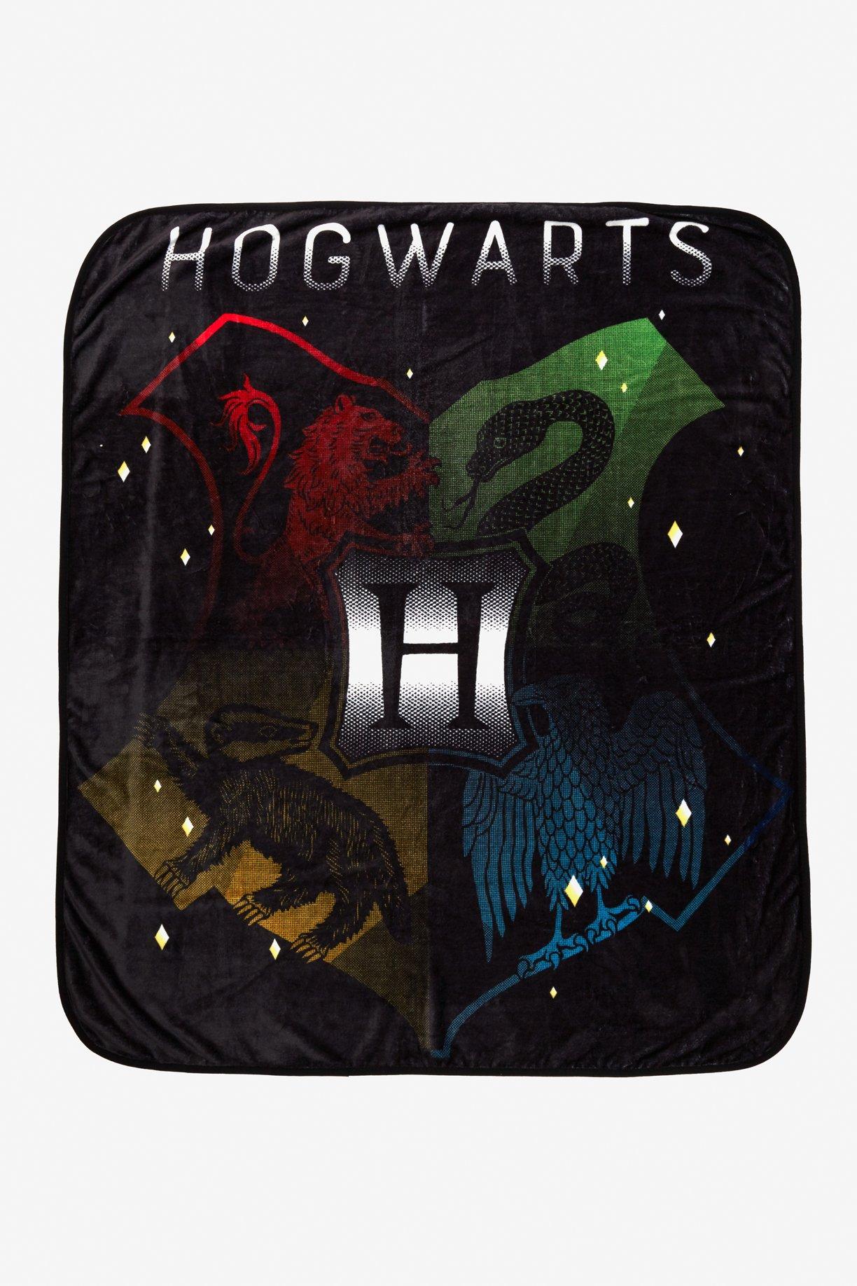 Harry Potter Hogwarts Houses Crest Plush Throw Blanket, , hi-res