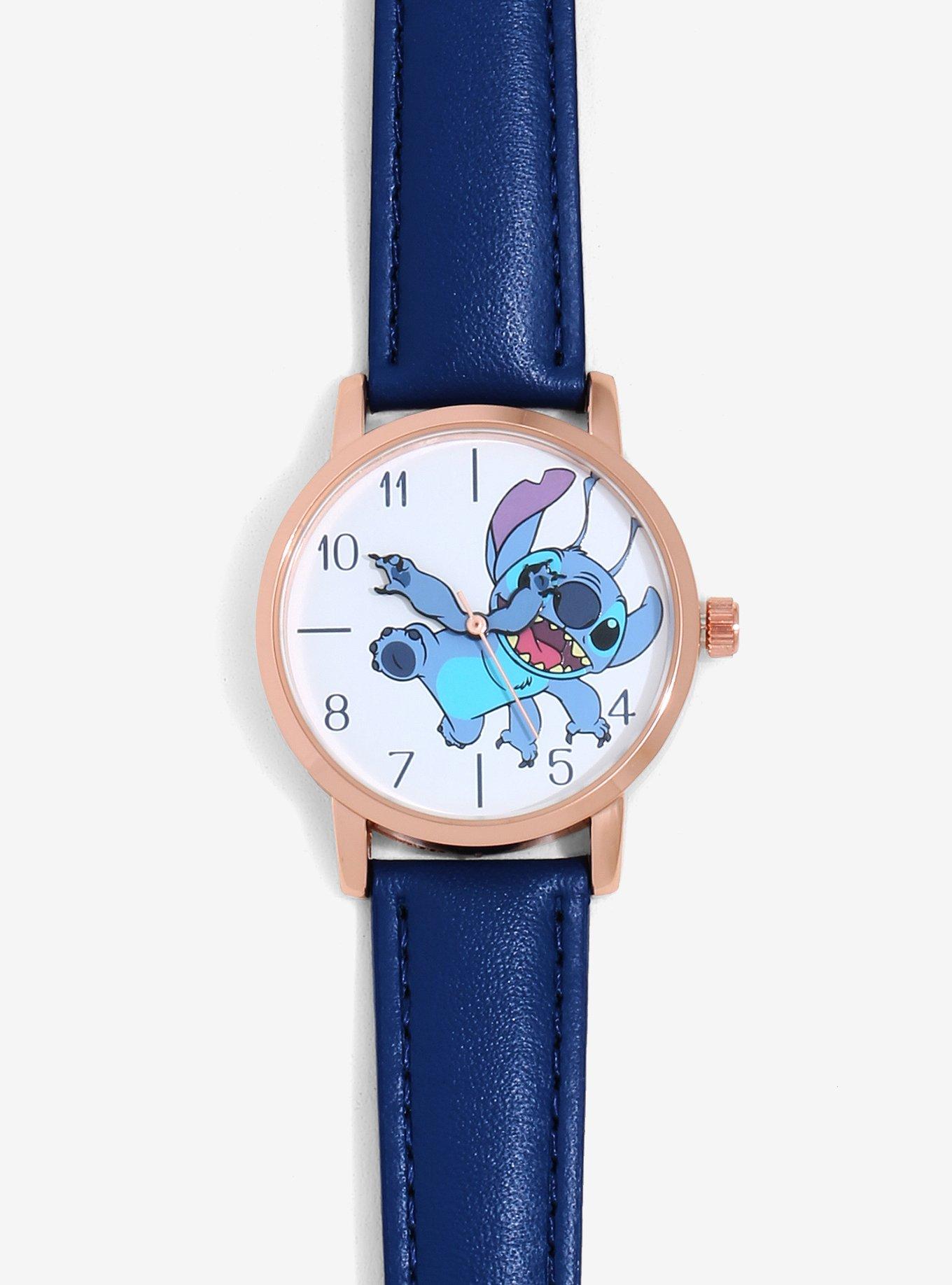 Cartoon Disney Stitch Children's Watches Girls Leather Strap Women