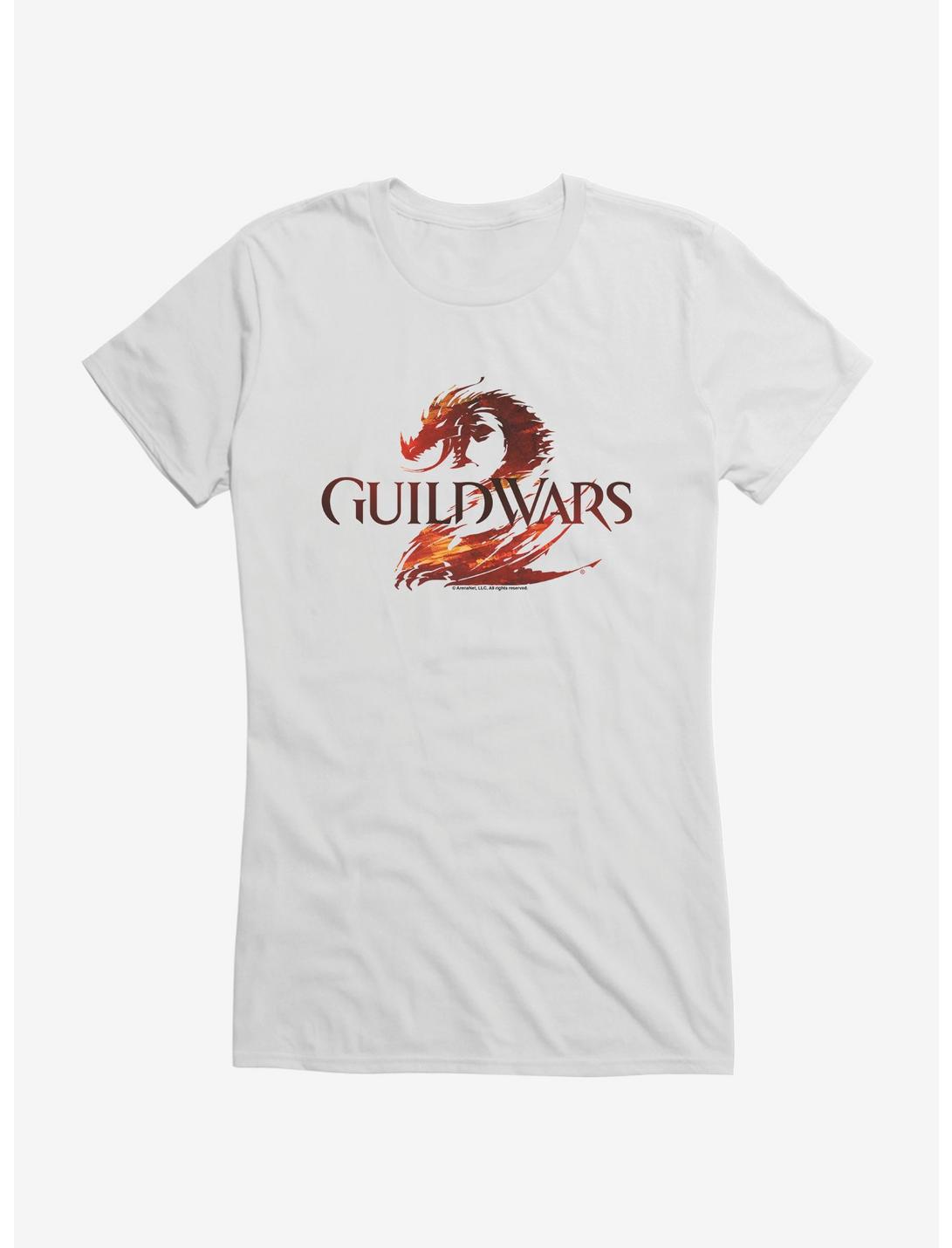 Guild Wars 2 Classic Dragon Logo Girls T-Shirt, WHITE, hi-res