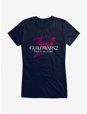 Guild Wars 2 Path Of Fire Logo Girls T-Shirt, NAVY, hi-res