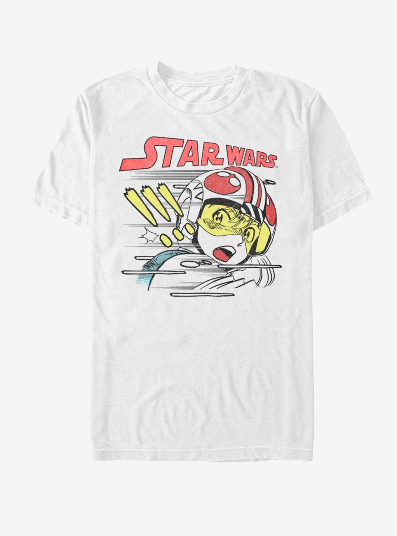 Star Wars Manga Print T-Shirt, WHITE, hi-res