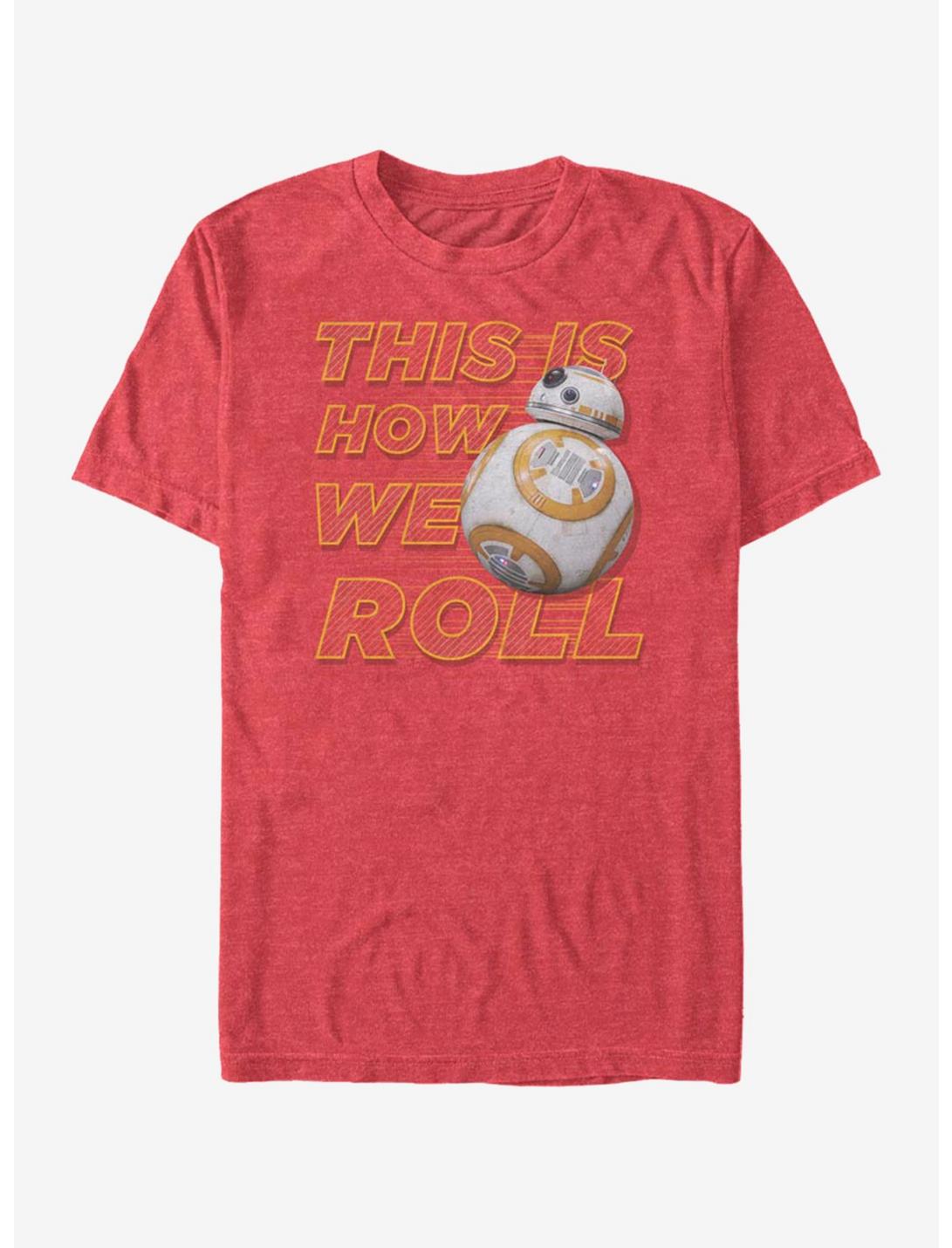 Star Wars This Is How We Roll Sideways T-Shirt, RED HTR, hi-res
