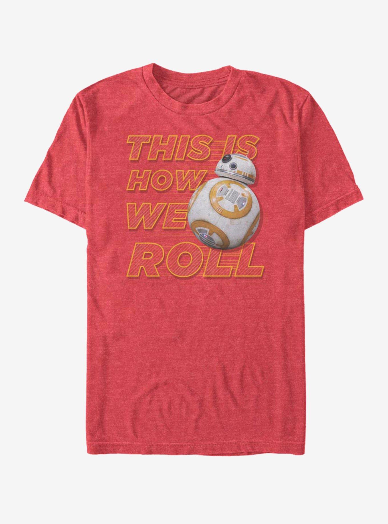 Star Wars This Is How We Roll Sideways T-Shirt, RED HTR, hi-res