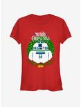 Star Wars R2D2 Wreath Girls T-Shirt, RED, hi-res