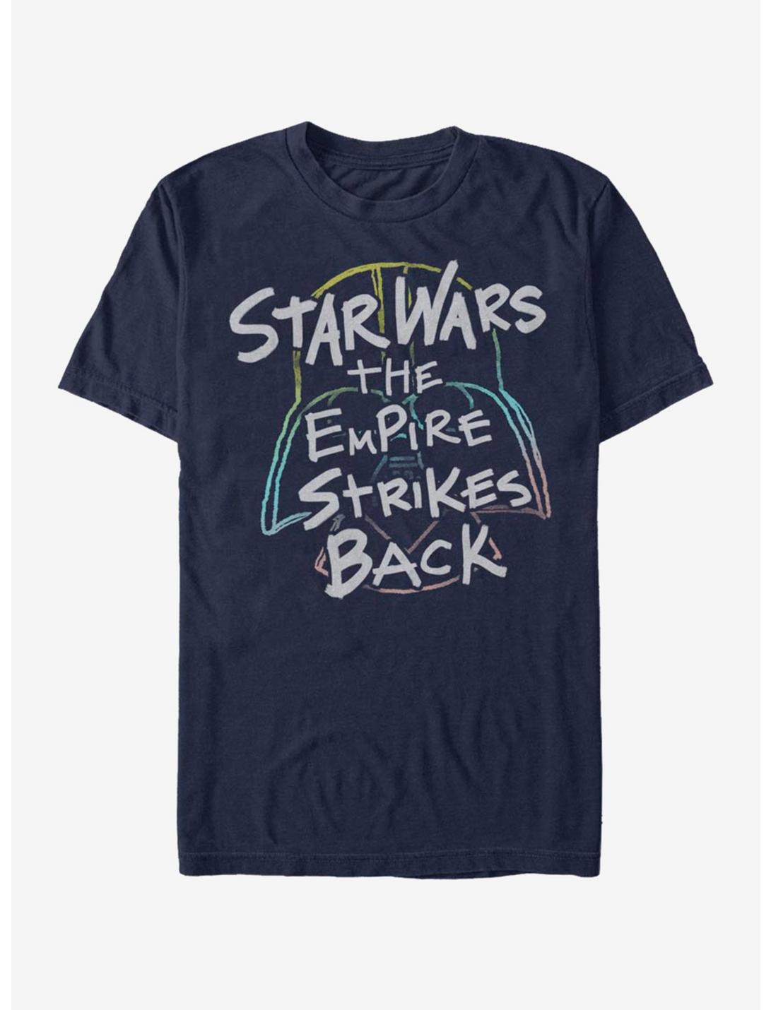 Star Wars Crayon Scratch T-Shirt, NAVY, hi-res