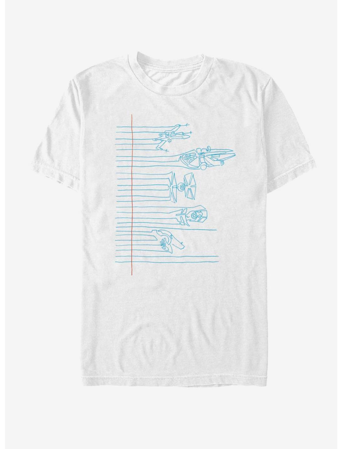 Star Wars Linework T-Shirt, WHITE, hi-res