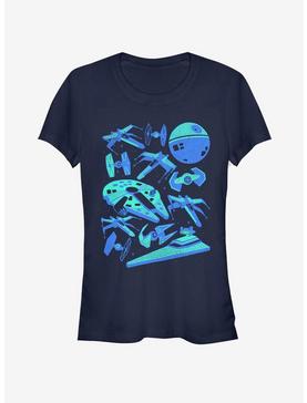 Star Wars Blue Ships Girls T-Shirt, , hi-res