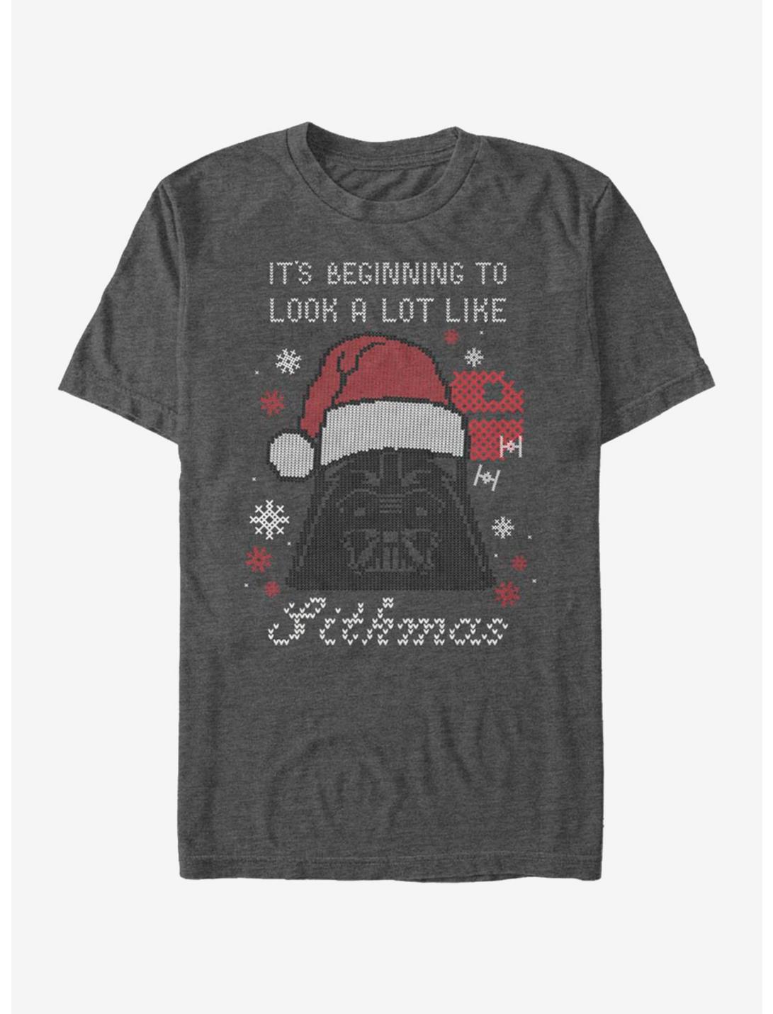 Star Wars Beginning To Look Like Sithmas T-Shirt, CHAR HTR, hi-res