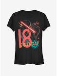 Star Wars Vader 18th B-Day Girls T-Shirt, BLACK, hi-res