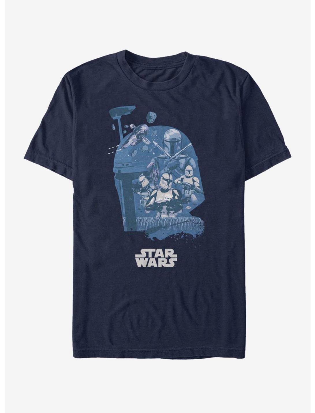 Star Wars Boba Fett Head Fill T-Shirt, NAVY, hi-res