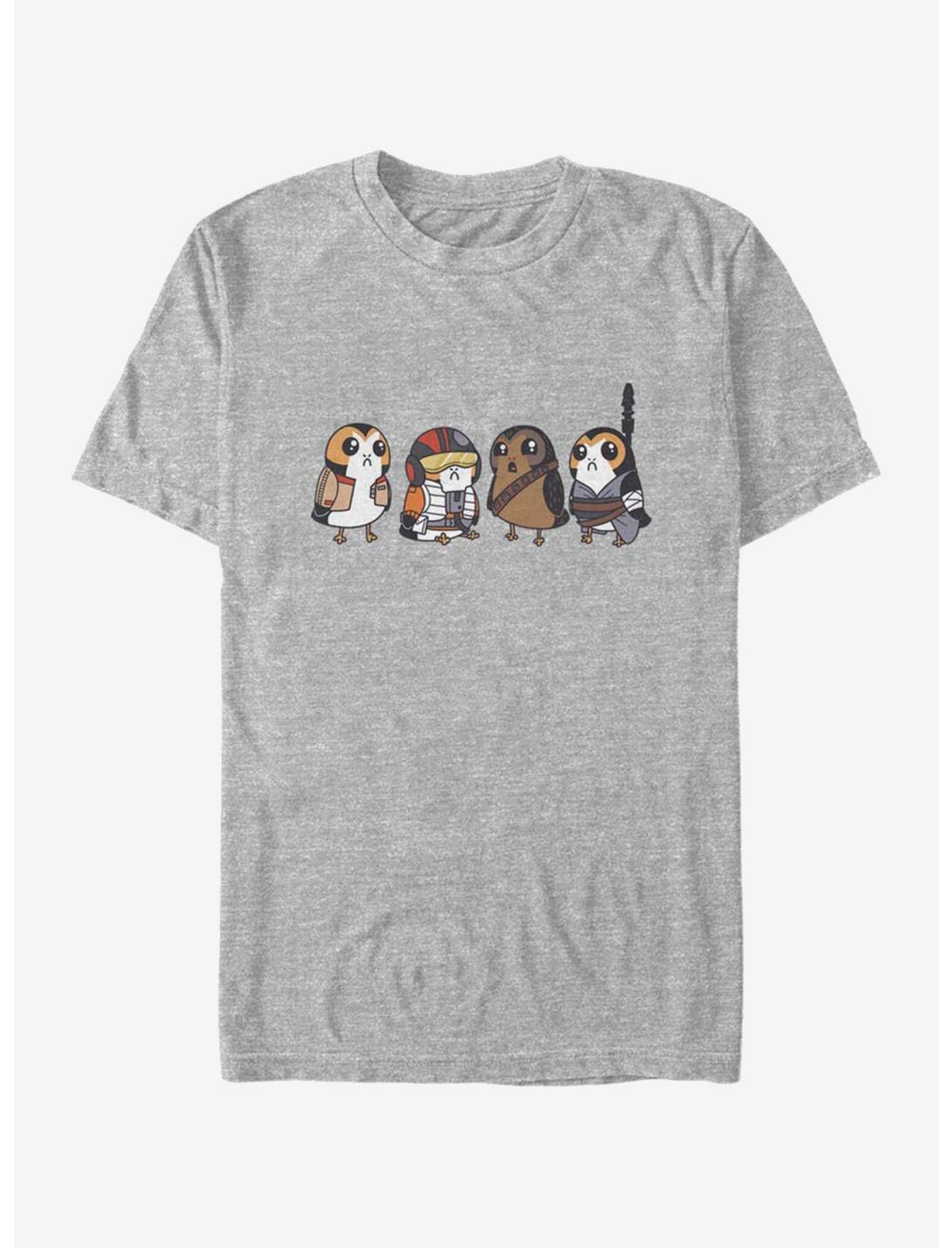 Star Wars Porgs As Characters T-Shirt, ATH HTR, hi-res