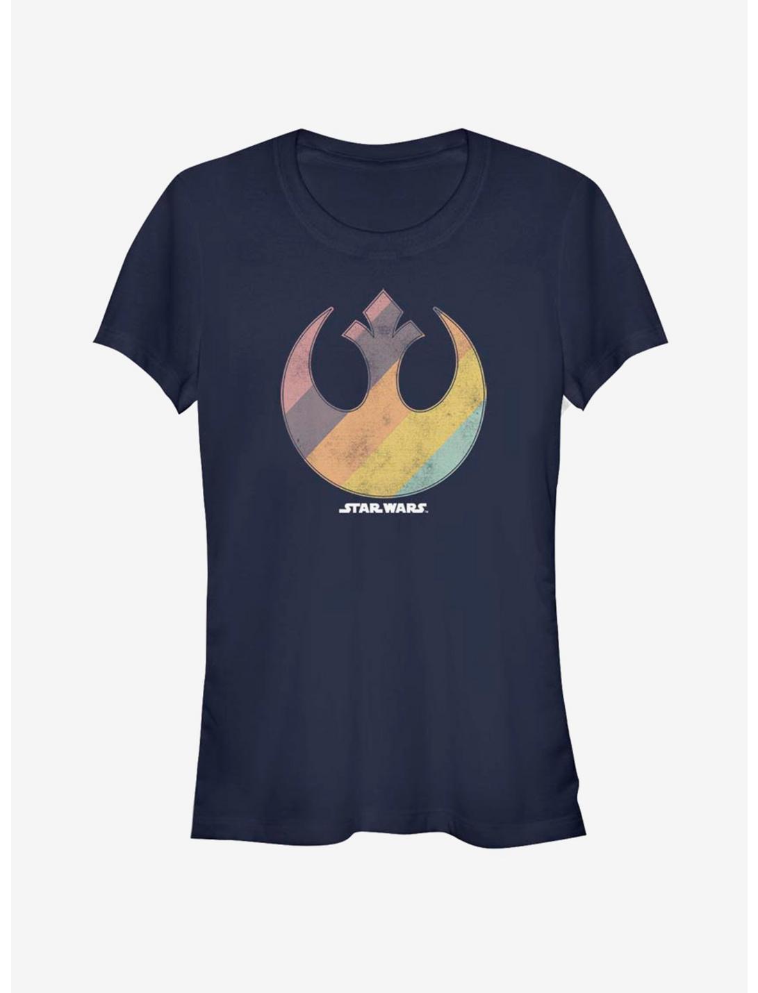 Star Wars Rainbow Rebel Girls T-Shirt, NAVY, hi-res