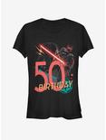 Star Wars Vader 50th B-Day Girls T-Shirt, BLACK, hi-res