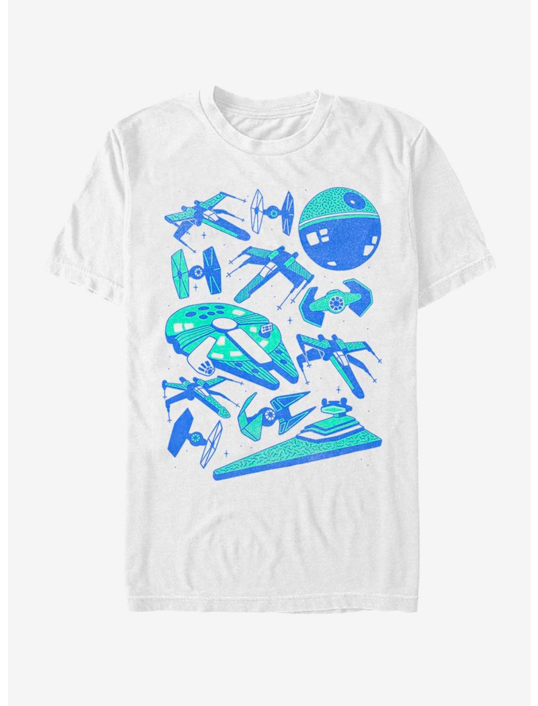Star Wars Blue Ships T-Shirt, WHITE, hi-res