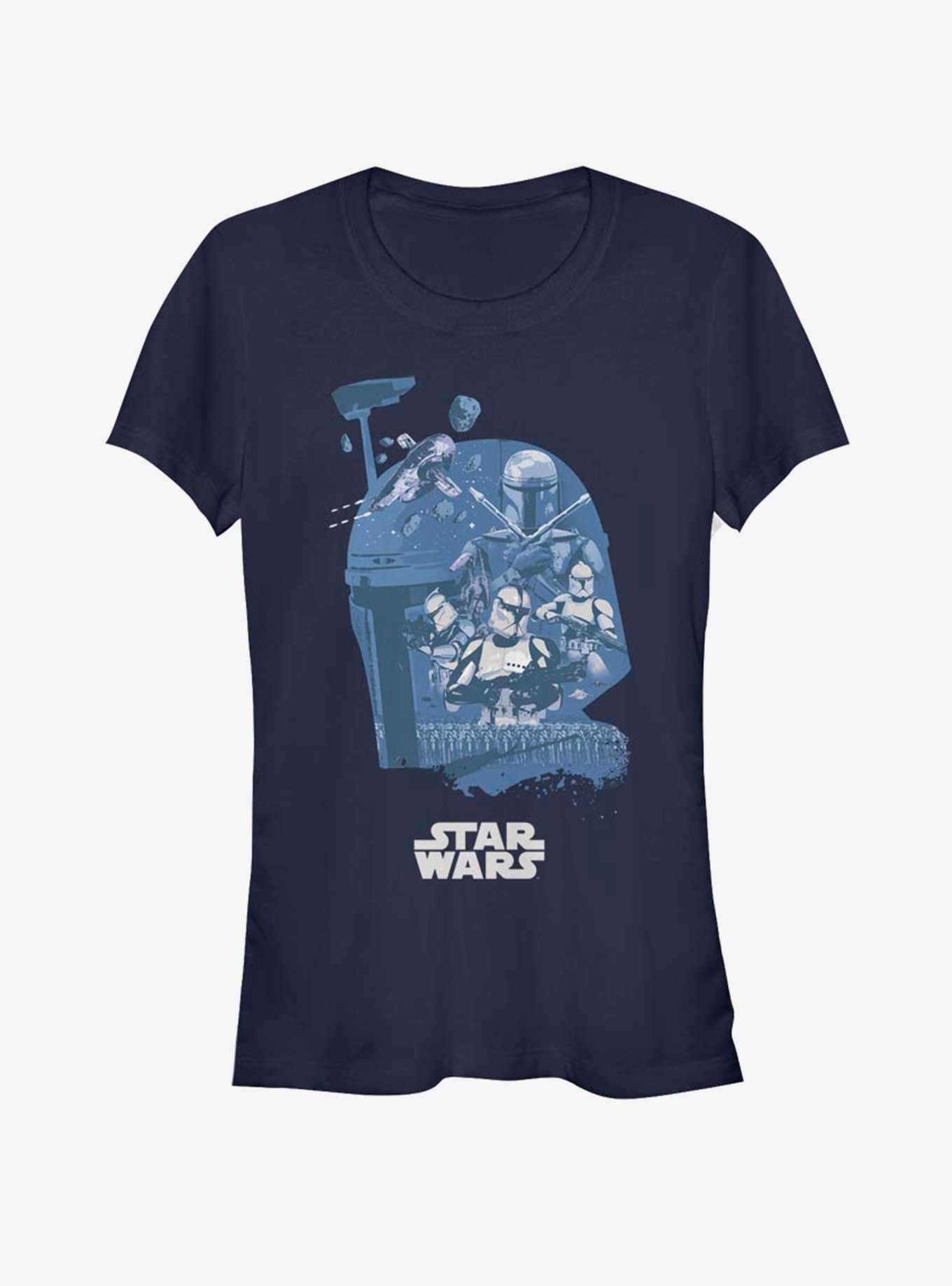 Star Wars Boba Fett Head Fill Girls T-Shirt, , hi-res