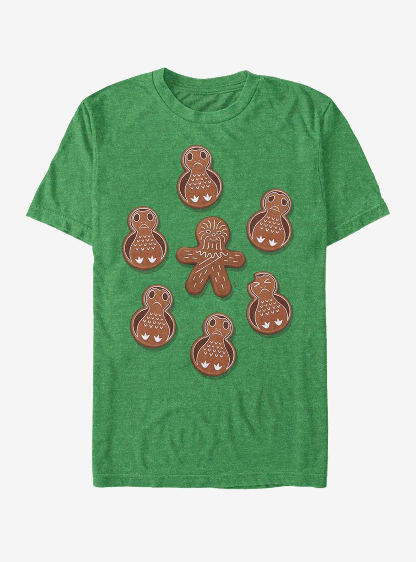 Star Wars Porg Chewie Holiday Cookies T-Shirt, KEL HTR, hi-res