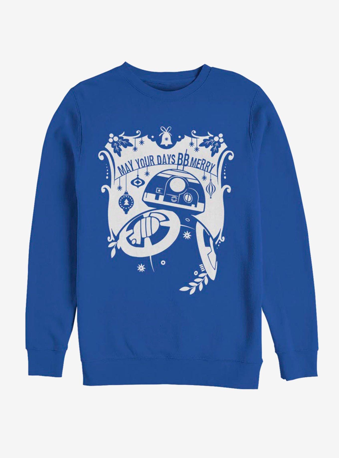 Star Wars BB-8 Merry Sweatshirt, ROYAL, hi-res