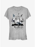 Star Wars Birthday Trooper Sixteenth Girls T-Shirt, ATH HTR, hi-res