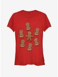 Star Wars Porg Chewie Holiday Cookies Girls T-Shirt, RED, hi-res