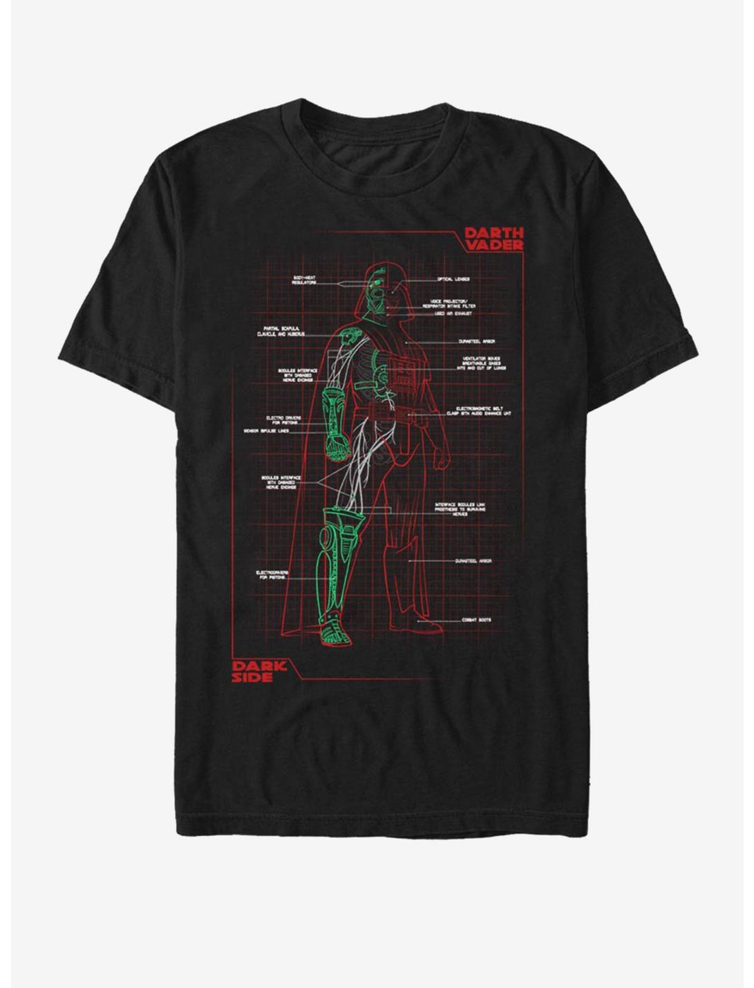 Star Wars Vader Schematic T-Shirt, BLACK, hi-res