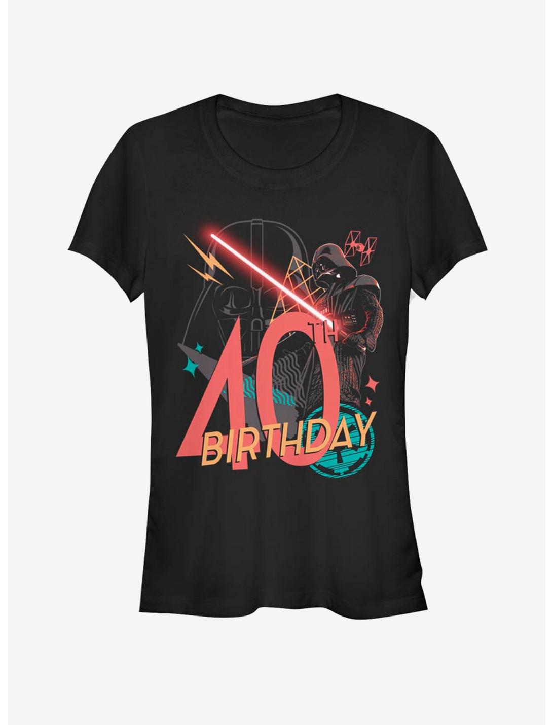 Star Wars Vader 40th B-Day Girls T-Shirt, BLACK, hi-res