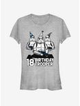Star Wars Birthday Trooper Eighteen Girls T-Shirt, ATH HTR, hi-res