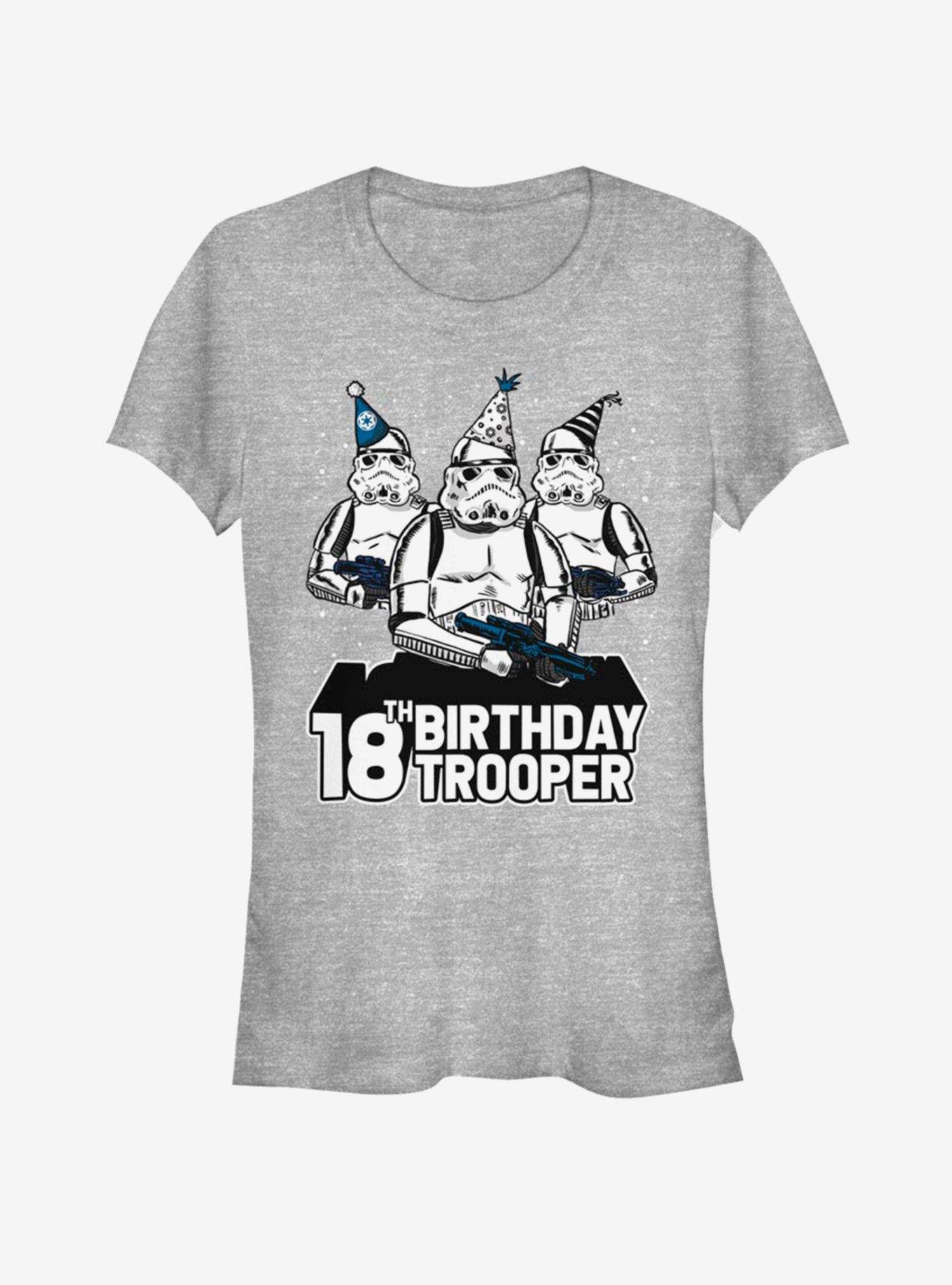 Star Wars Birthday Trooper Eighteen Girls T-Shirt, ATH HTR, hi-res