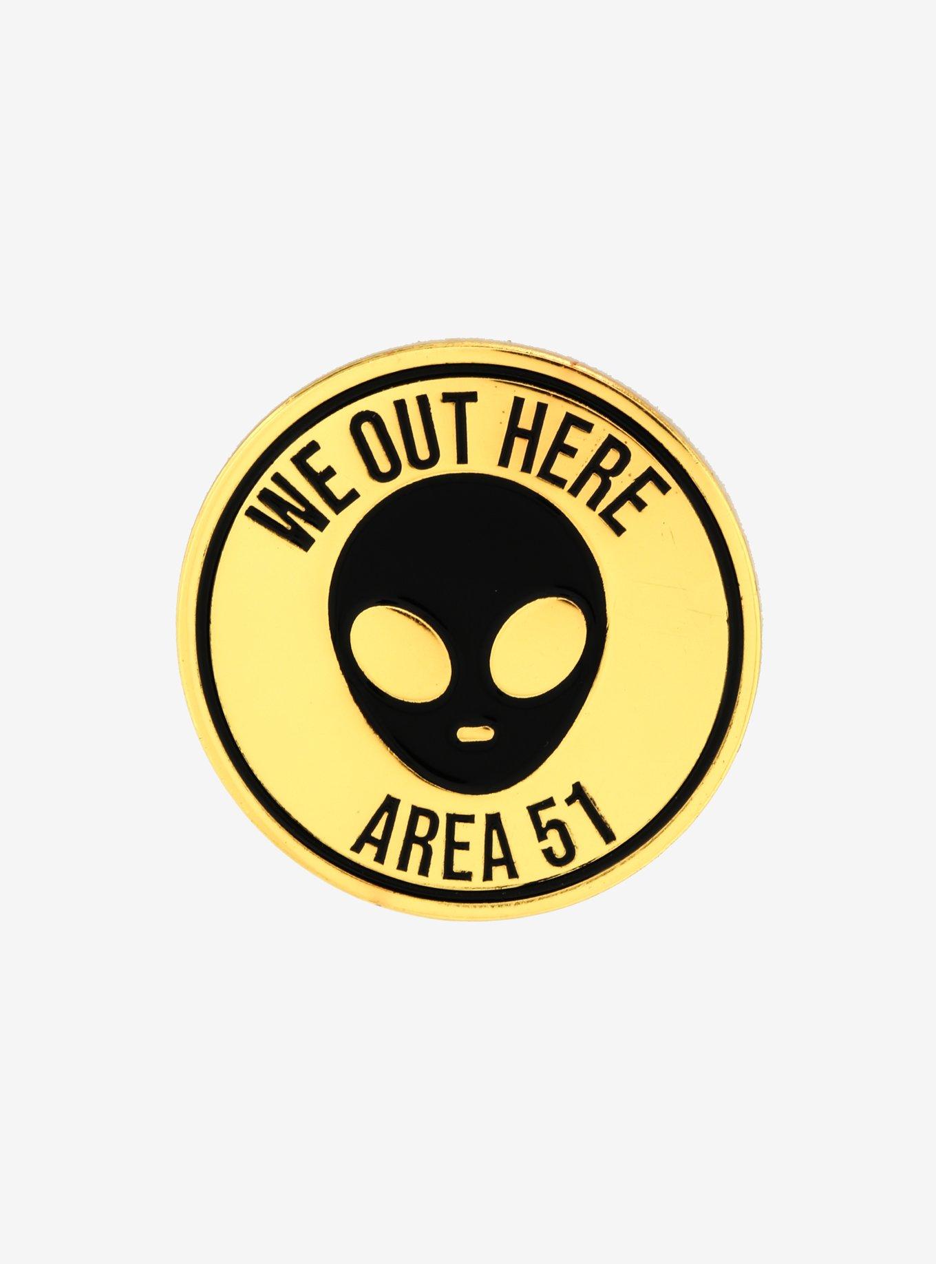 Alien Area 51 We Out Here Enamel Pin, , hi-res