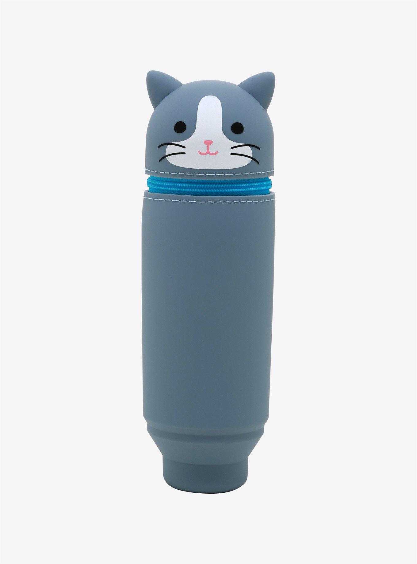 Grey Cat Stand-Up Pencil Case, , hi-res