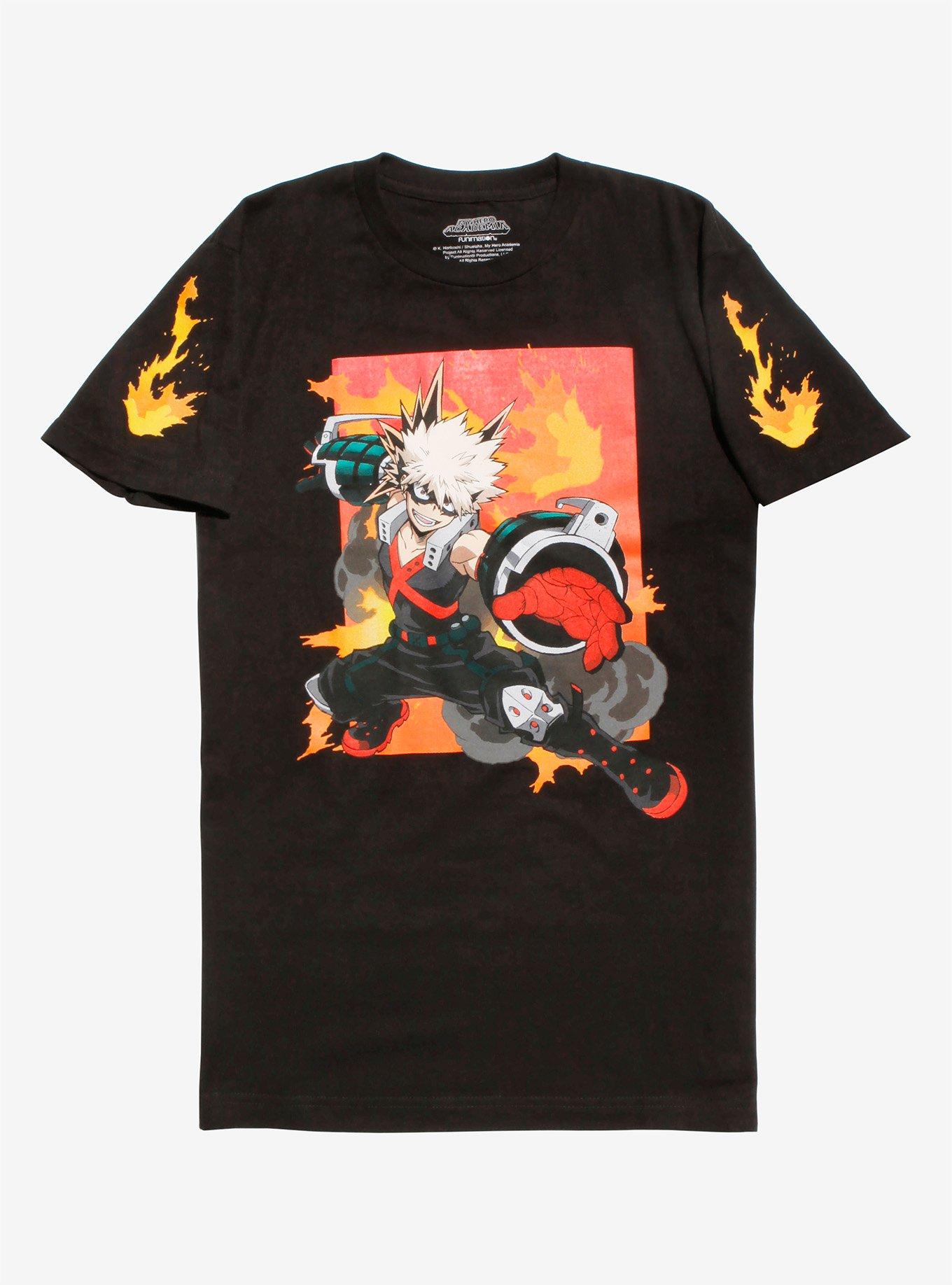 My Hero Academia Bakugo Flame Sleeve T-Shirt, MULTI, hi-res