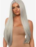 Grey Long Straight Center Part Wig, , hi-res