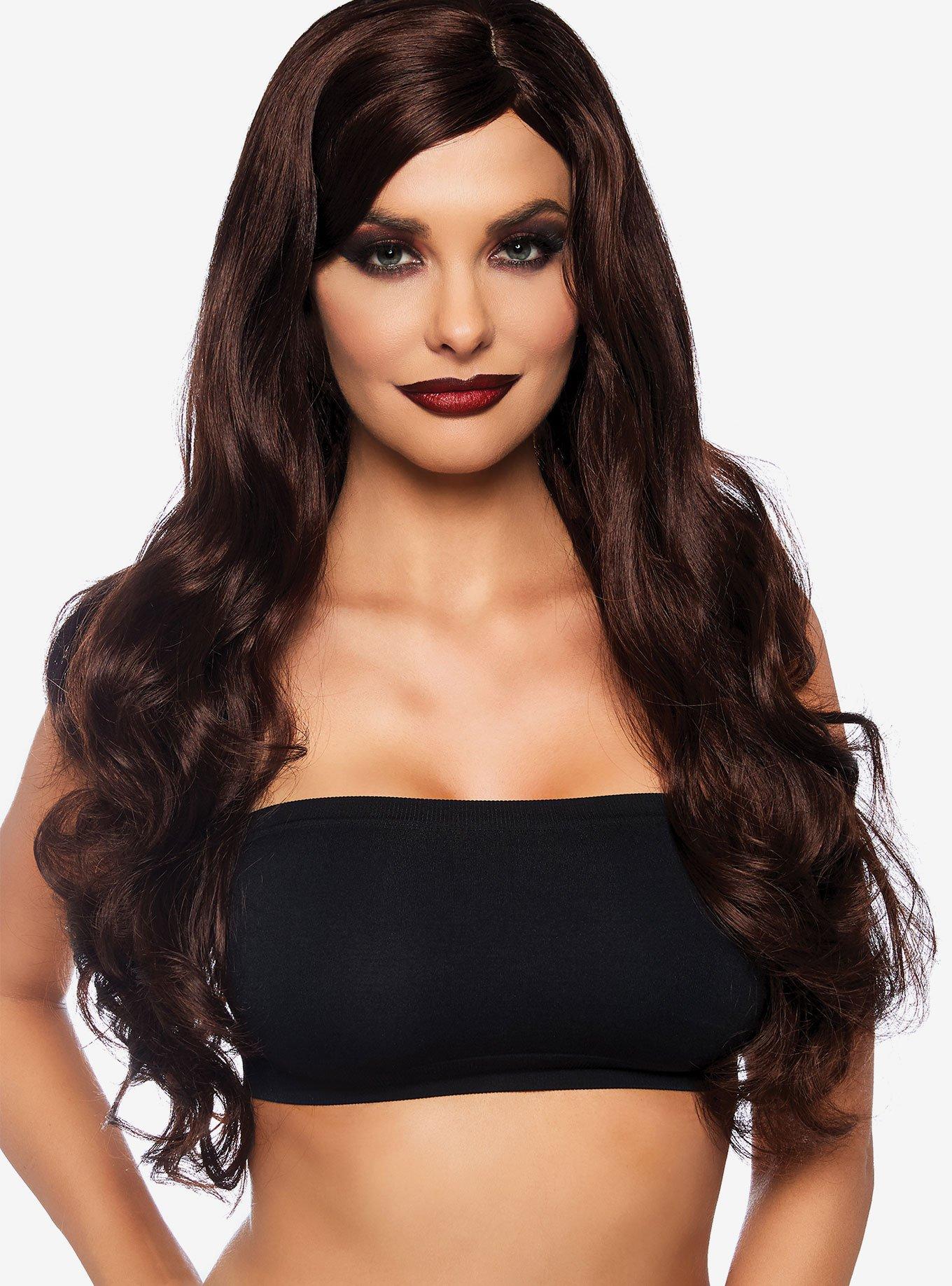 Long Wavy Wig With Adjustable Strap, , hi-res