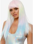 Straight Bang Pastel Ombre Wig With Tinsel, , hi-res